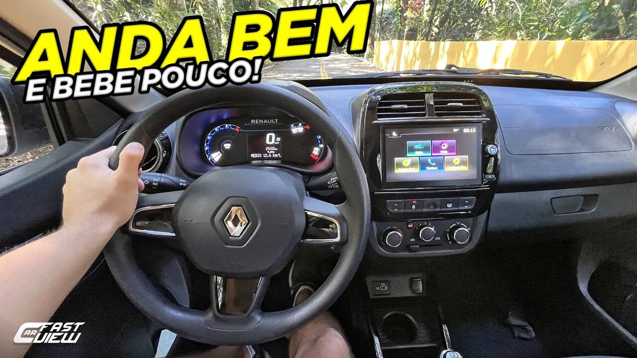 TEST DRIVE NOVO RENAULT KWID INTENSE 1.0 FLEX 2023 MOTOR HONESTO COM ÓTIMO CONSUMO!