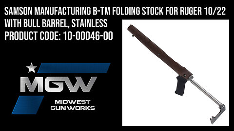 Samson Manufacturing B-TM Folding Stock for Ruger 10/22 with Bull Barrel, Stainless - 10-00046-00