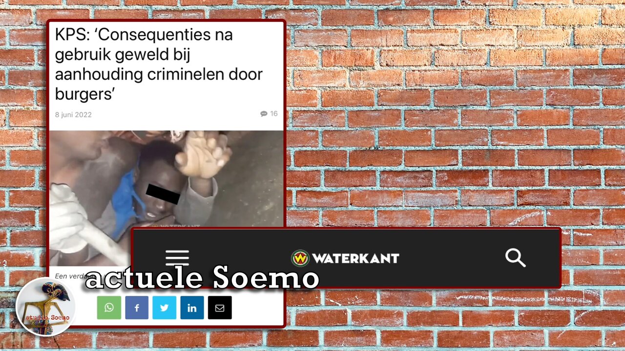 Surinaamse overheid met de armen