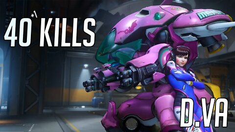 D.VA 40 KILLS OVERWATCH GAMEPLAY