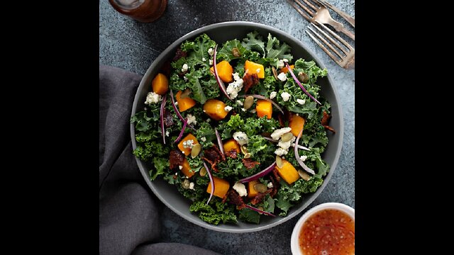 SIMPLE Kale Salad Recipe - The Best Salad Recipe On This Planet - High Protein Vegan Kale Salad