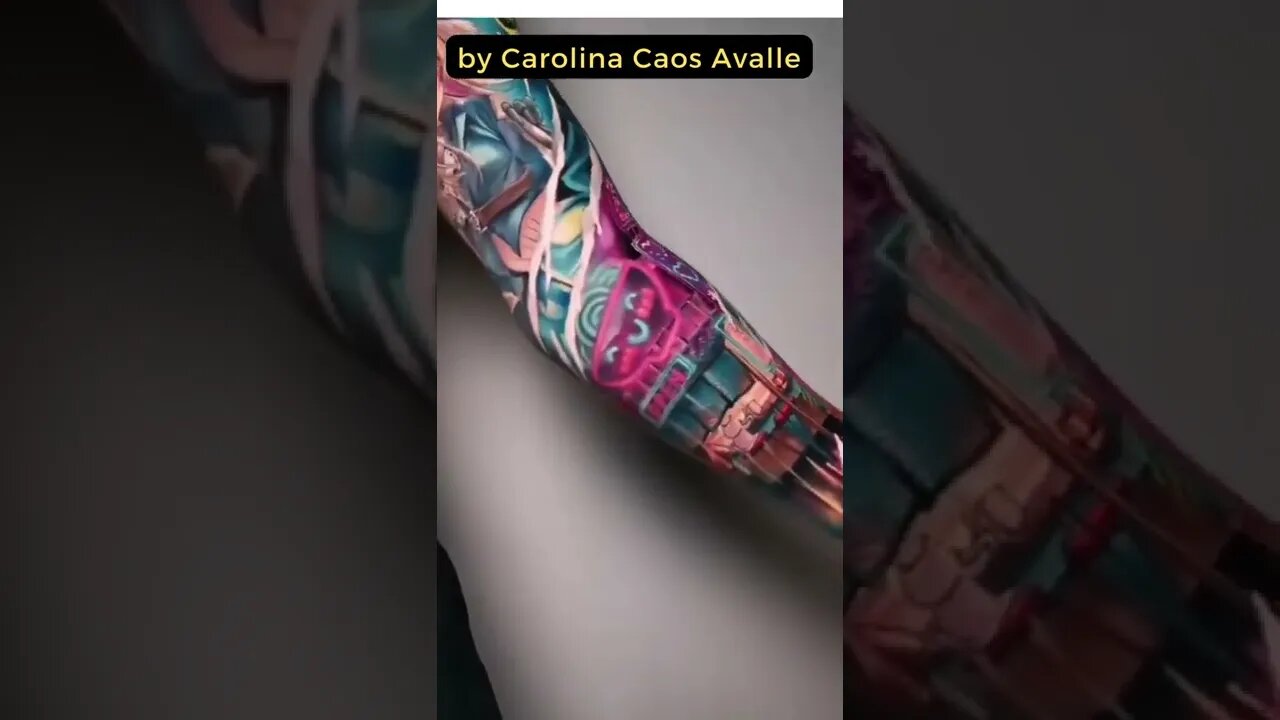 Stunning Tattoo by Carolina Caos Avalle #shorts #tattoos #inked #youtubeshorts