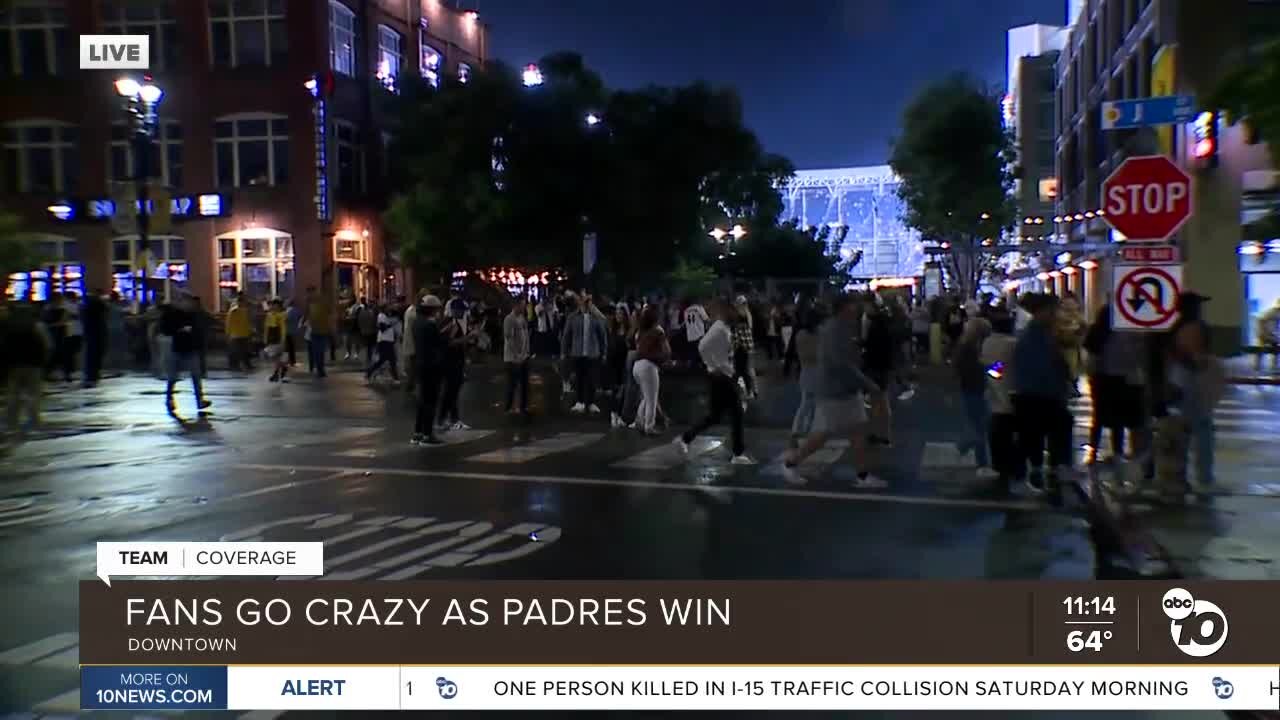 Fans go crazy in the East Village as Padres advance to NLCS