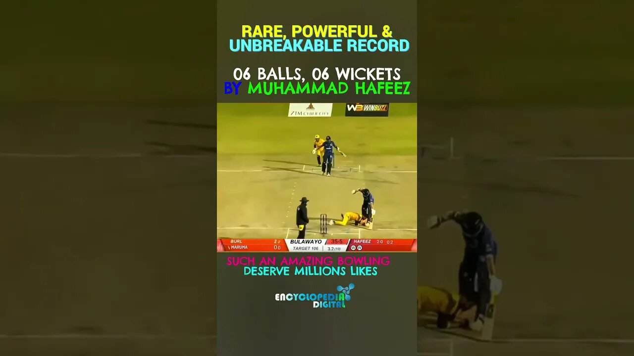 MUHAMMAD HAFFEZ 06 WICKETS IN 06 BALLS | 06 Wickets in One Over by Muhammad Hafeez | Cricket Records