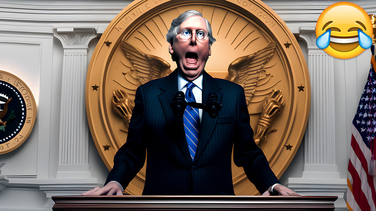 Mitch McConnell's Hilarious Podium Freeze Frame Fiasco!