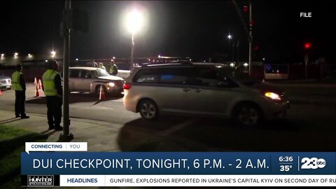 Bakersfield police to hold DUI checkpoint Friday night