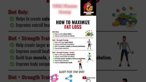 🔥How to maximize fat loss🔥#shorts🔥#wildfitnessgroup🔥20 April 2022🔥