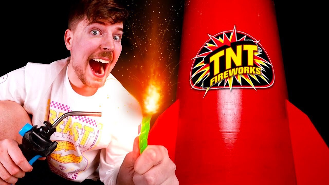 lauching a $40,000 firework mr beast