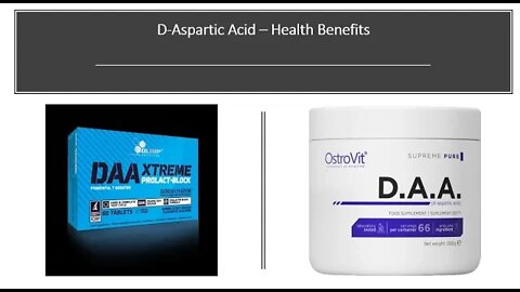 D Aspartic Acid Benefits - Testosterone & Fertility Supplement