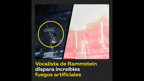 Espectáculo visual en concierto del grupo Rammnstein en Serbia