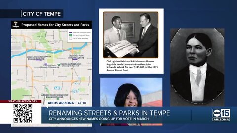 City of Tempe one step closer to renaming streets and parks