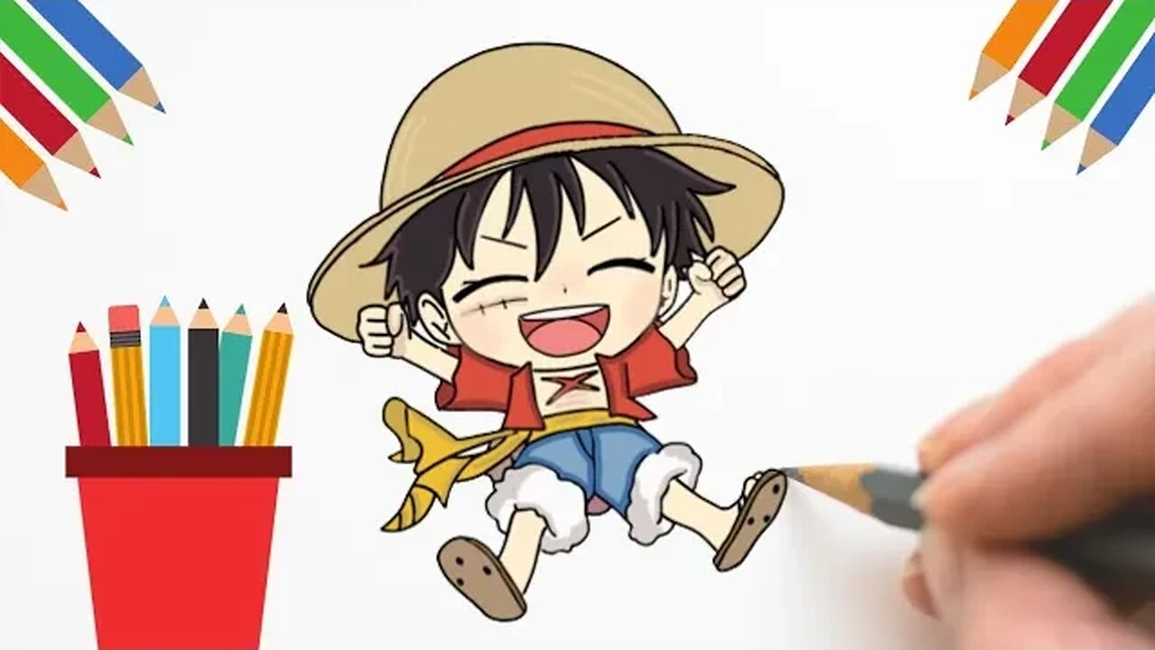 COMO DESENHAR LUFFY DE ONE PIECE - FÁCIL DE FAZER #luffy #onepiece