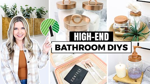 Liz Fenwick DIY | DIYed My Bathroom With $1 Items From Dollar Tree...Quick & Easy!