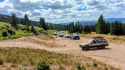 12 Toyota Tercel wagons take on Rollins Pass. Rocky Mountain, Colorado. 9/9/2023