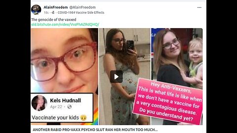 ANOTHER RABID PRO-VAXX PSYCHO SLUT RAN HER MOUTH TOO MUCH...