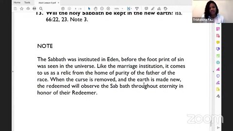 Sabbath School Lesson Review 28 08 2021 TF