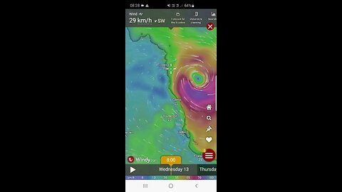 Cyclone Jasper wind vs topography