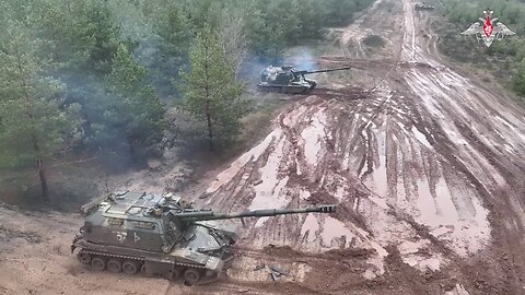 Msta-S M2 self-propelled howitzer in combat action within special military operation