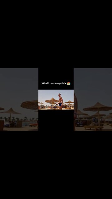 He Flexes MUSCLES on a PUBLIC Beach 😳 #shorts