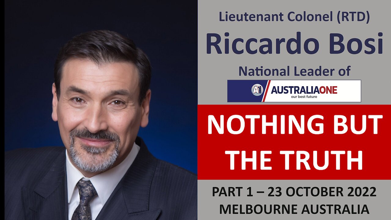 Riccardo Bosi Nothing But The Truth (Part 1) - Melbourne PM