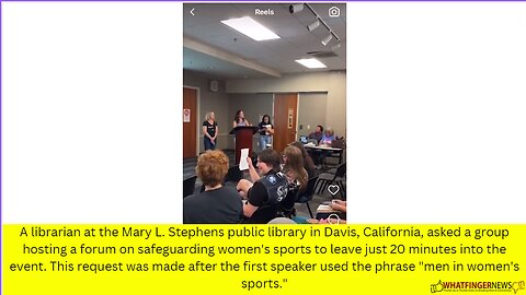 A librarian at the Mary L. Stephens public library in Davis, California, asked a group hosting