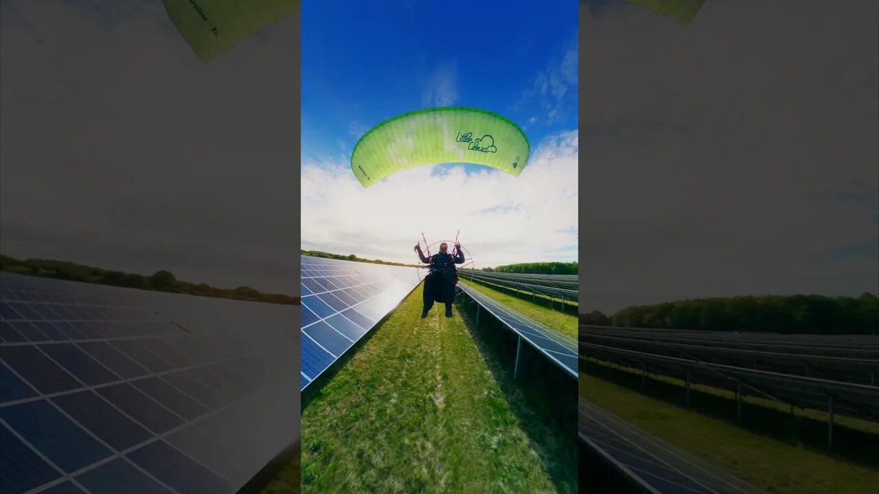 #shorts solar farm paramotor
