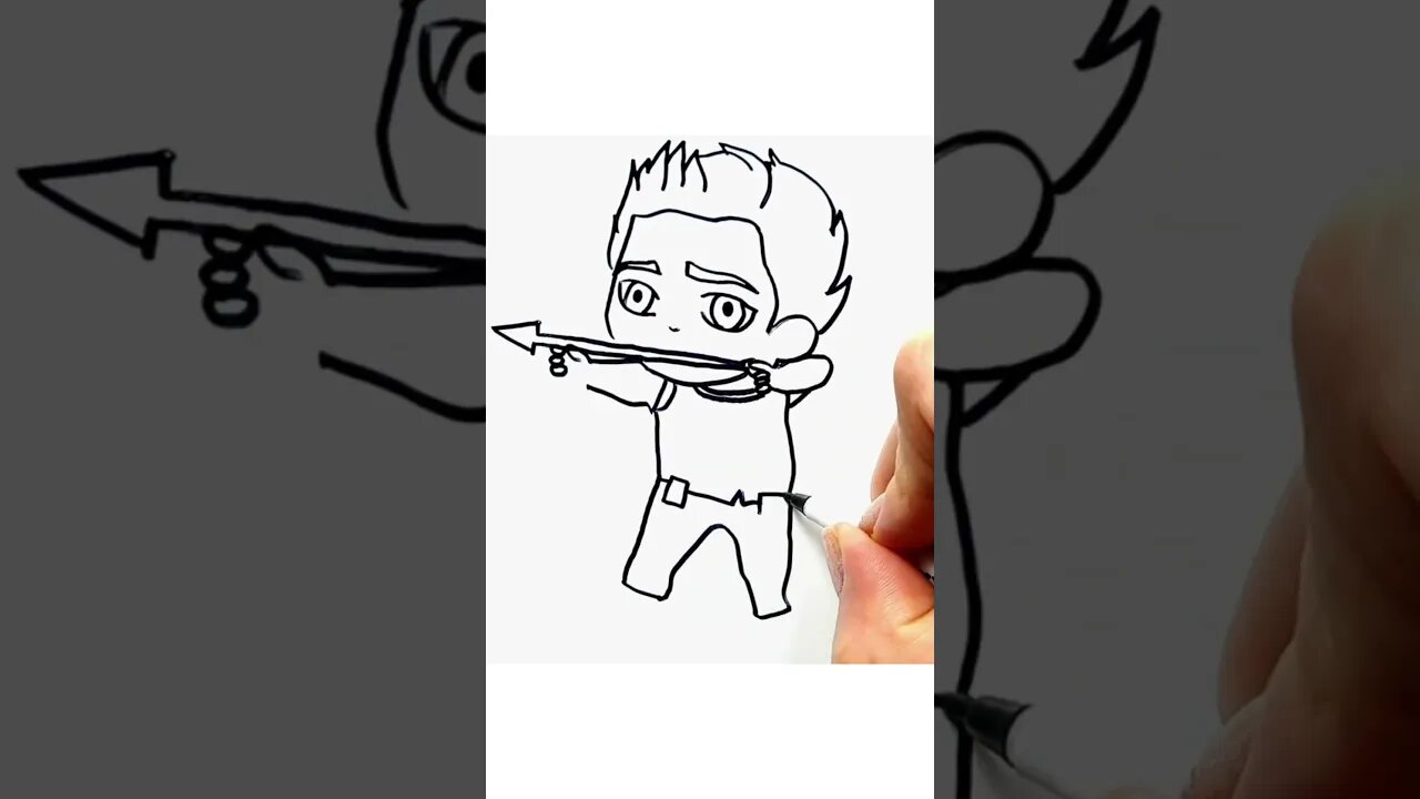 How to draw and paint Hawkeye form Avengers