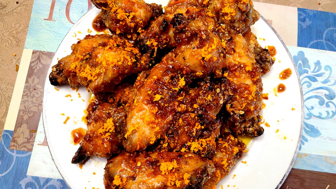 BEYOND INCREDIBLE Air Fried Orange Chicken Wings!