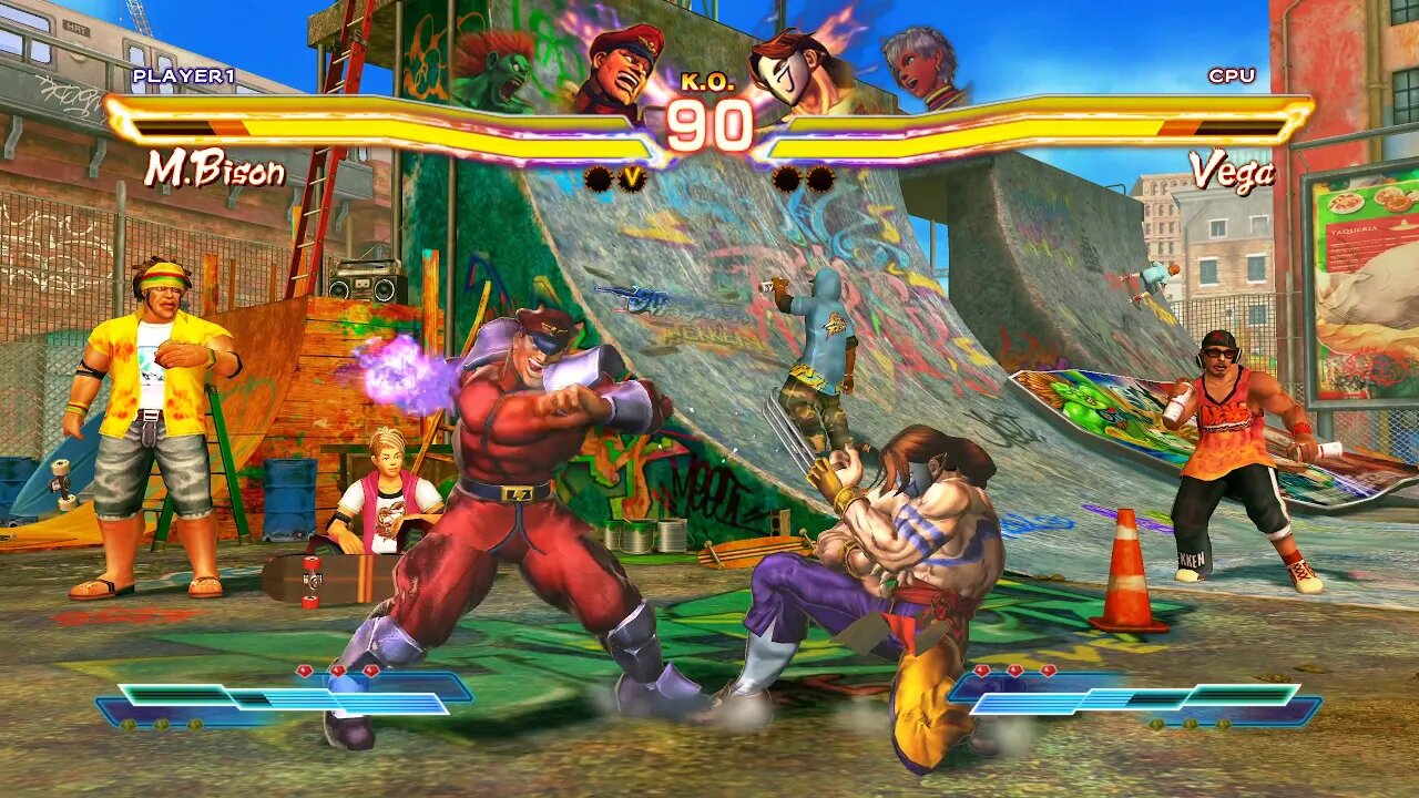 Street Fighter X Tekken: M. Bison & Blanka vs Vega & Elena - 2K 1440p