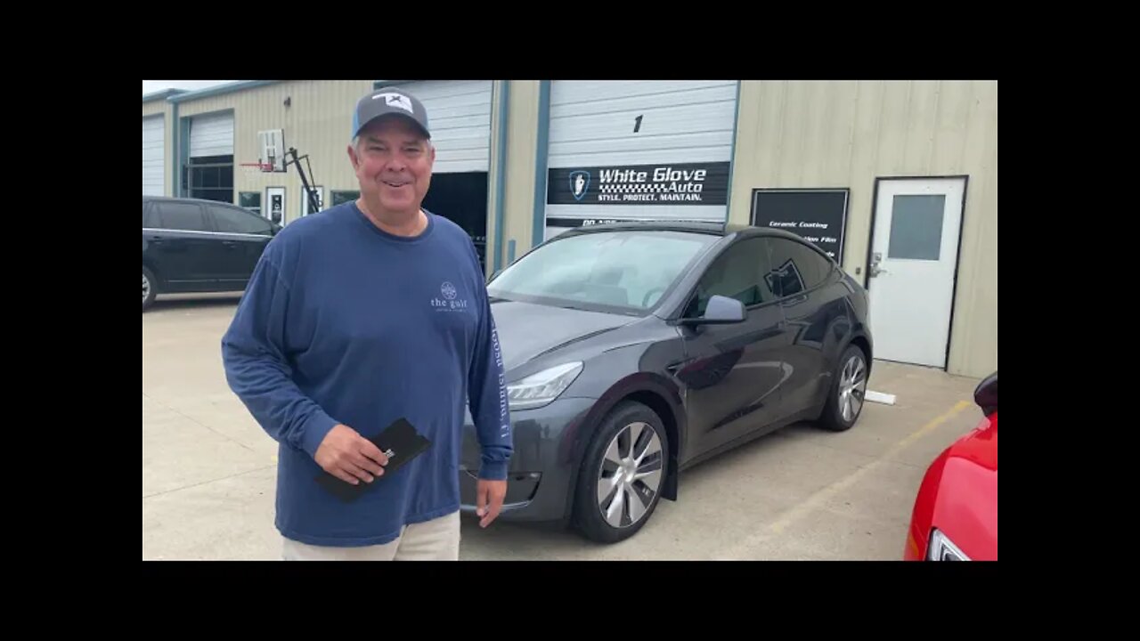 Tulsa Auto Wraps | White Glove Auto | Gray Tesla