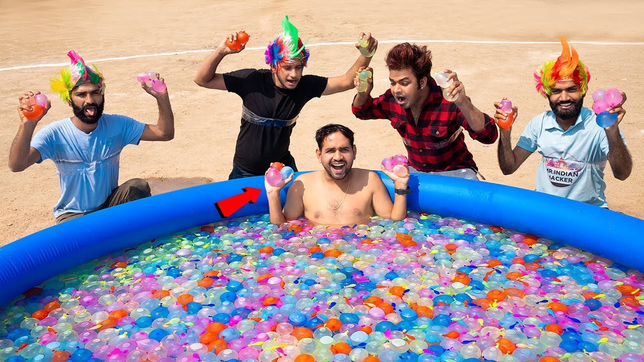 Biggest Water Balloon Challenge Team Me Ladai Ho Gai _1080pFHR