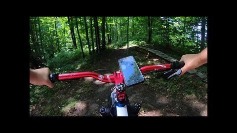 "I Almost Died" at the Munising Bike Park ( Fatback Rhino )