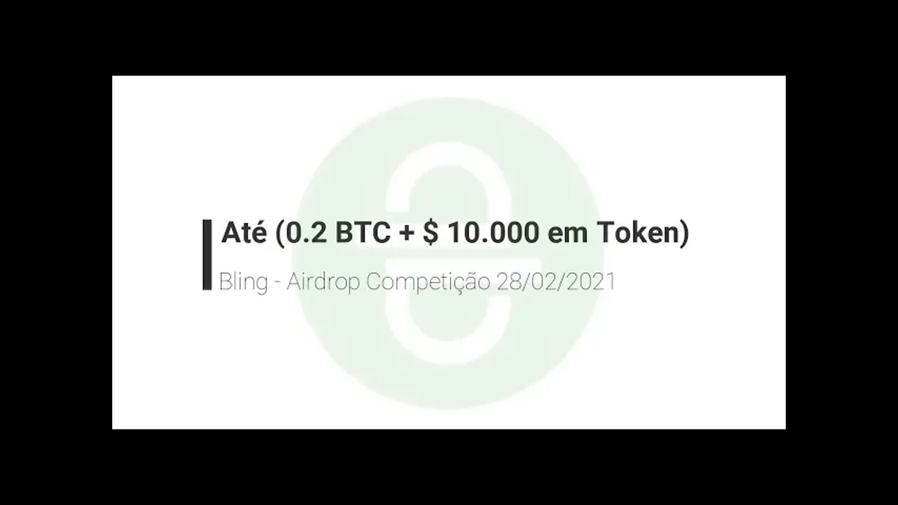 Finalizado - Airdrop - Bling - 0.2 BTC + $10.000 in BLING Token