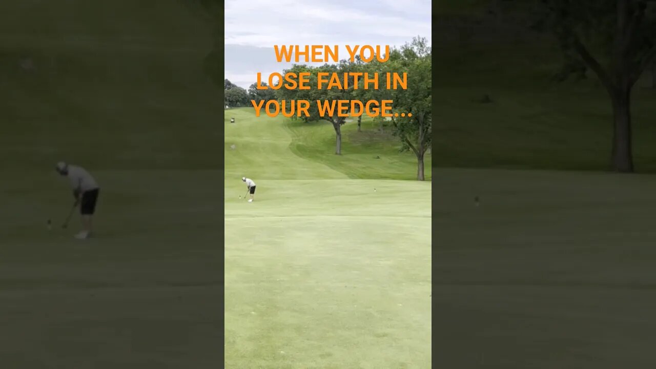 Putting from 50 yards short of the green!! #golf #golfshorts #like #subscribe #fun #golfswing