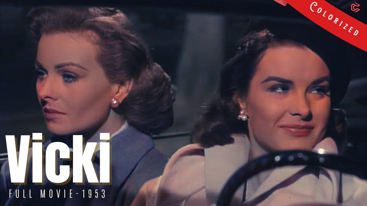 Vicki 1953 | Film Noir | Colorized | Full Movie | Jeanne Crain, Jean Peters, Elliott Reid