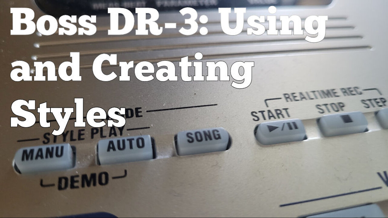 Boss DR-3: Using and Creating Styles