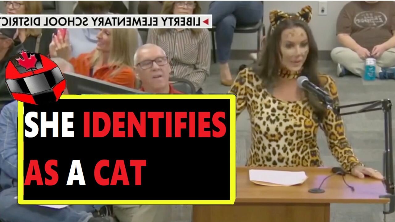 School Mom dresses up as a CAT to protest identifying as anything