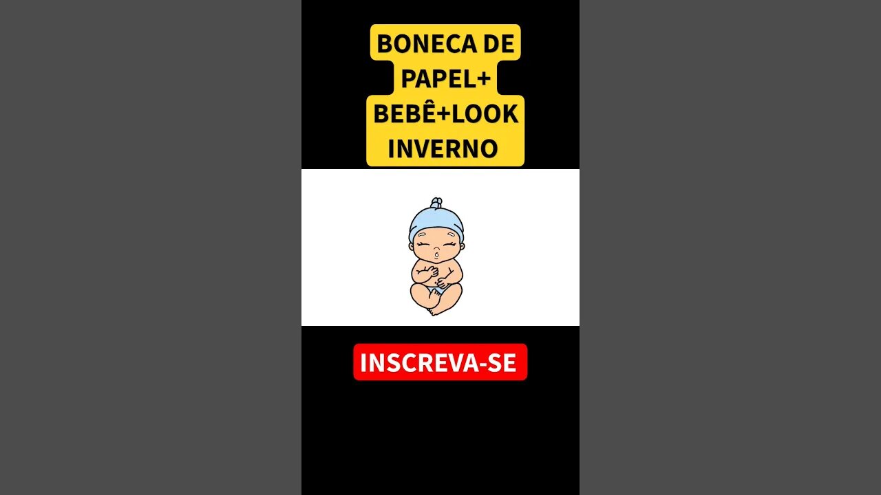 COMO DESENHAR BONECA DE PAPEL+ BEBÊ+ LOOK INVERNO #bonecadepapel #shorts #bebê #paperdolls