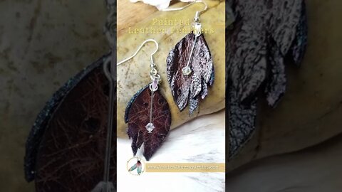 RESPECTED, 1 inch, luxury leather feather earrings