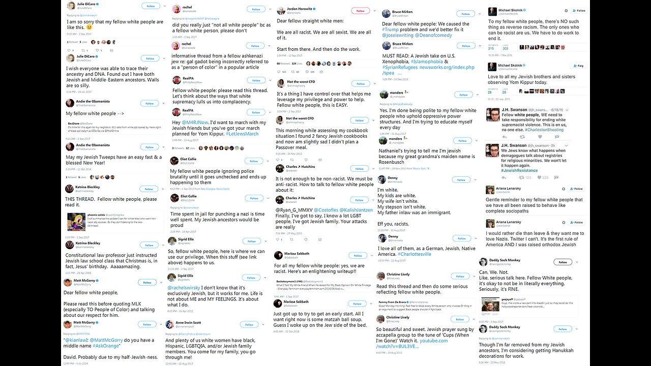 Jews are NOT White Nor Do They See Themselves as White