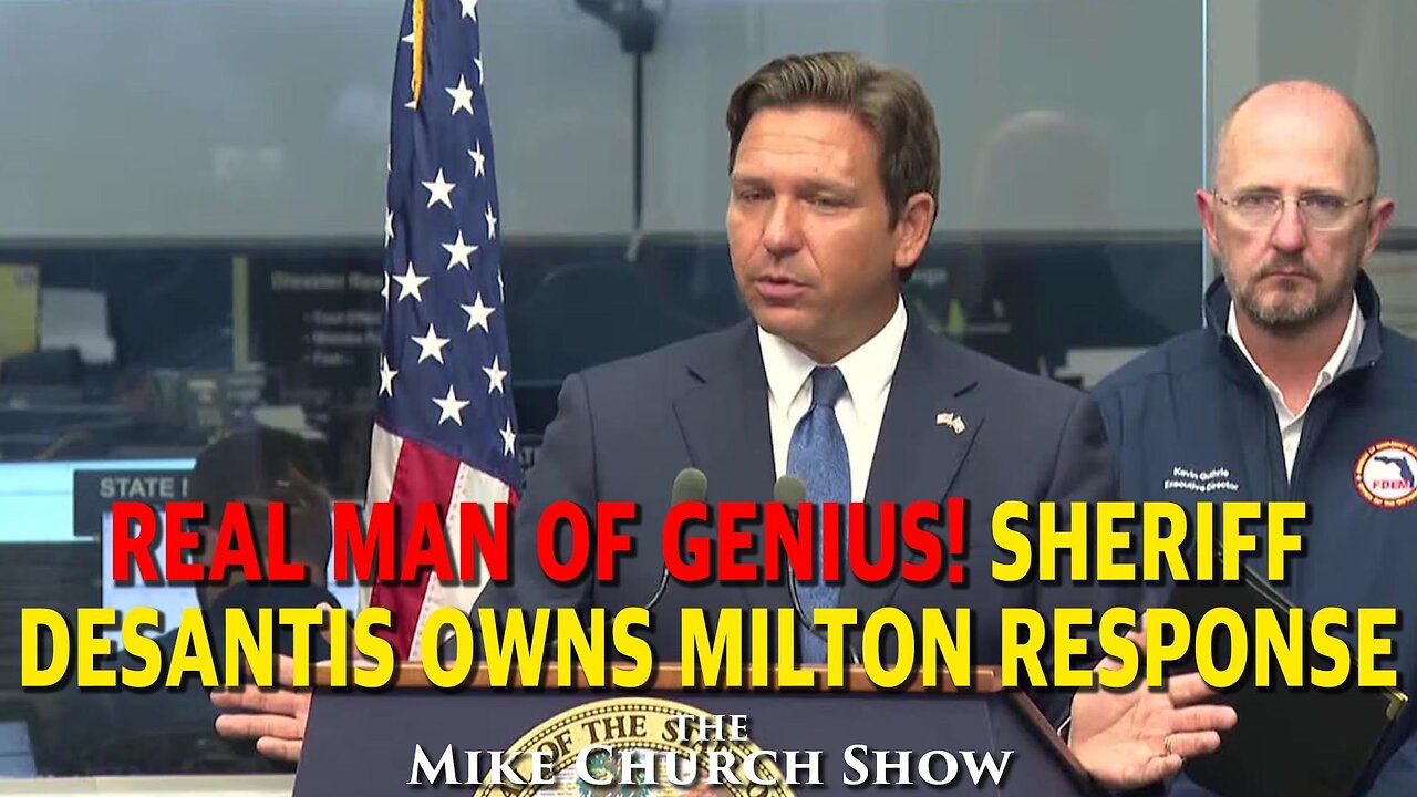 Real Man Of Genius! Sheriff DeSantis Owns Milton Response