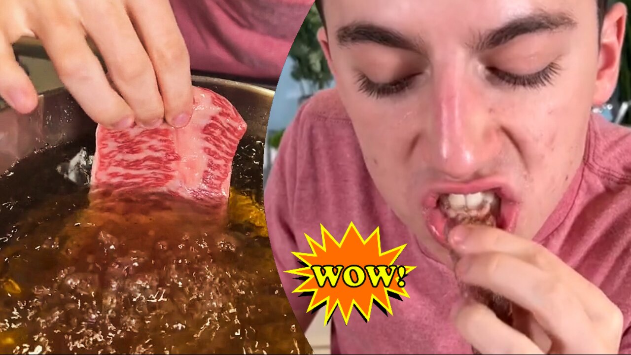 Deep Frying 1000$ Wakyu Steak