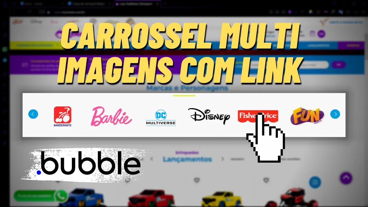 Carrossel Multi Imagens COM LINK no Bubble | Slide de Imagens