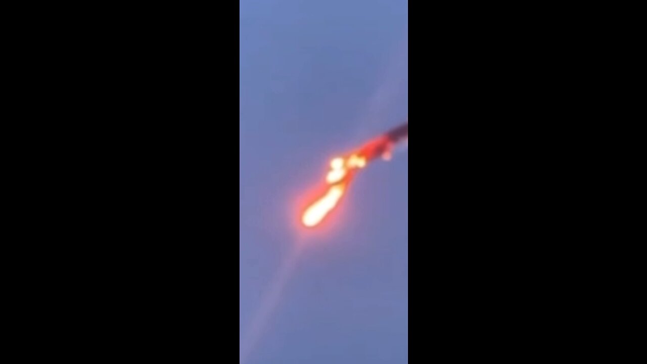 russian drone engulfed in flames