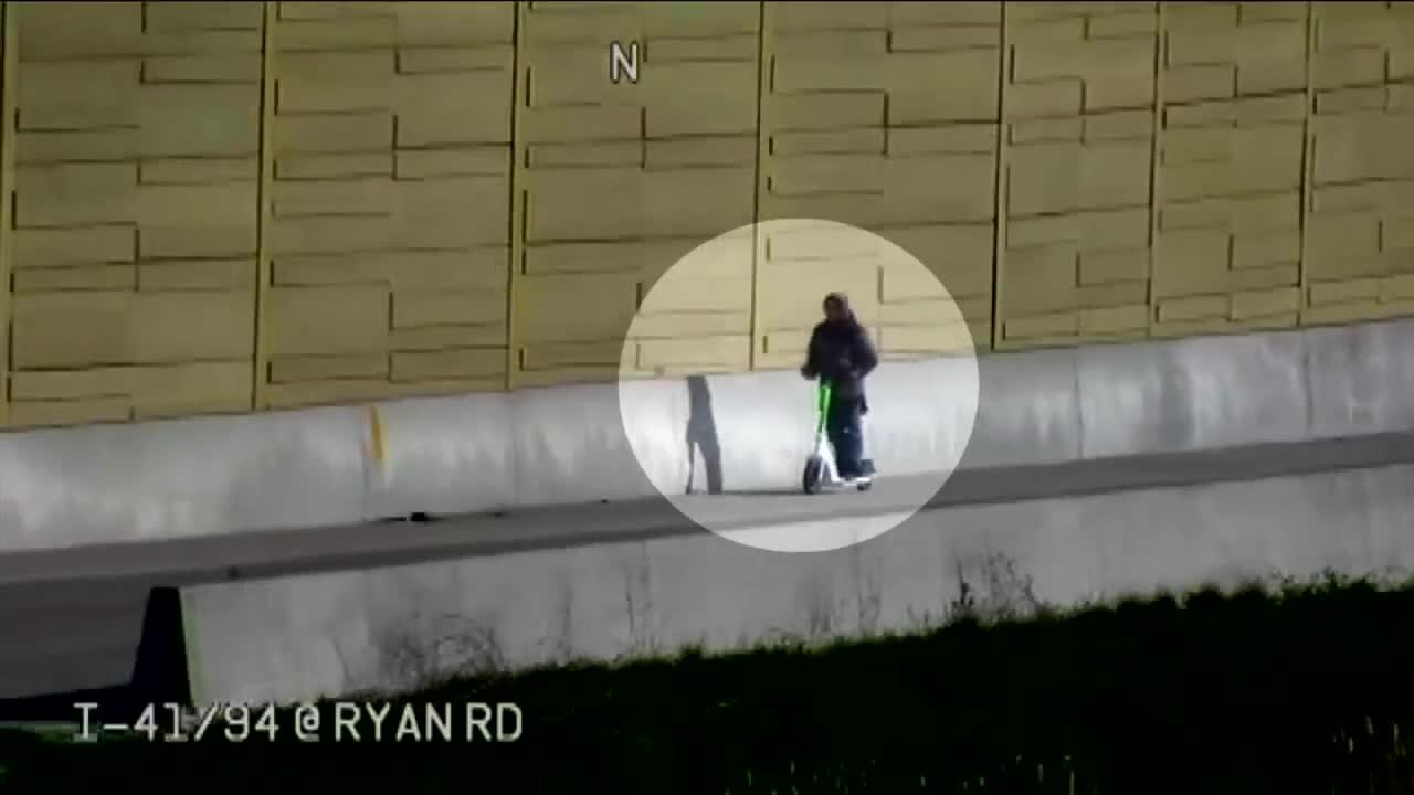 Man spotted riding e-scooter down I-94 in Milwaukee