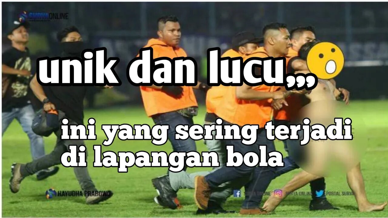 Suporter Masuk lapangan | kejadian paling lucu di lapangan bola