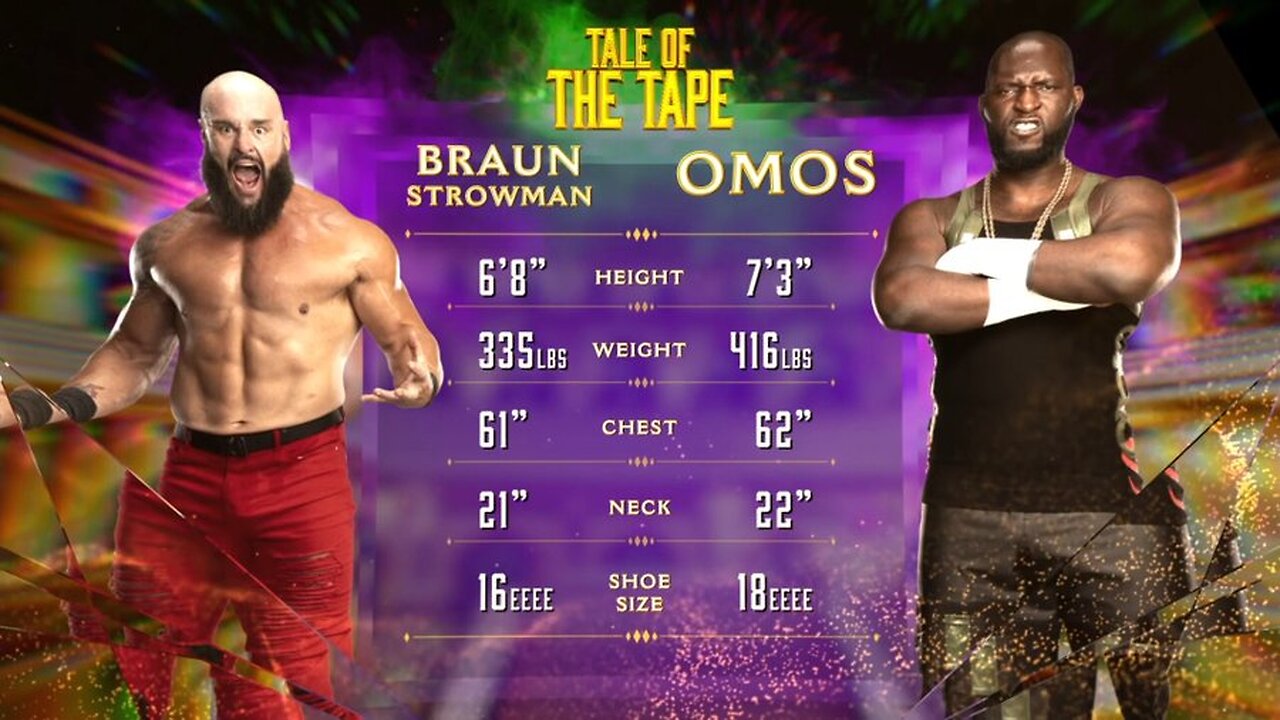 BRAUN STROWMAN DESTROYS OMOS WWE | BRAUN STROWMAN VS OMOS WWE