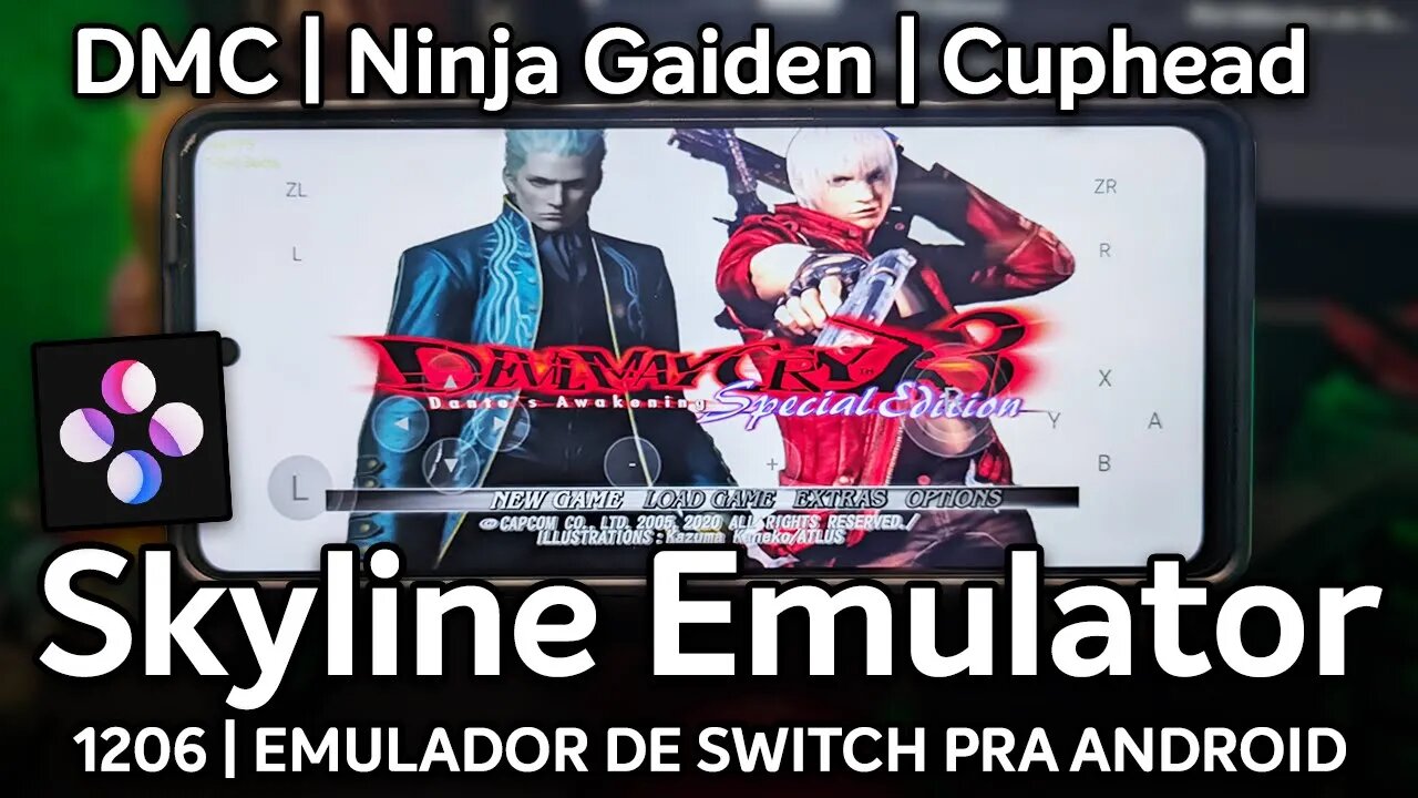 SKYLINE EMULATOR 1206 | Devil May Cry 3, Ninja Gaiden Sigma, Cuphead e MAIS JOGOS DANDO BOOT!