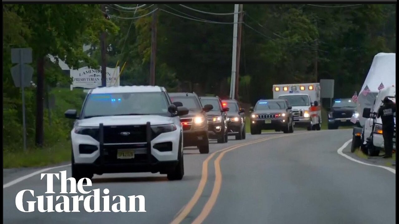 Donald Trump convoy leaves New Jersey