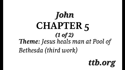 John Chapter 5 (Bible Study) (1 of 2)